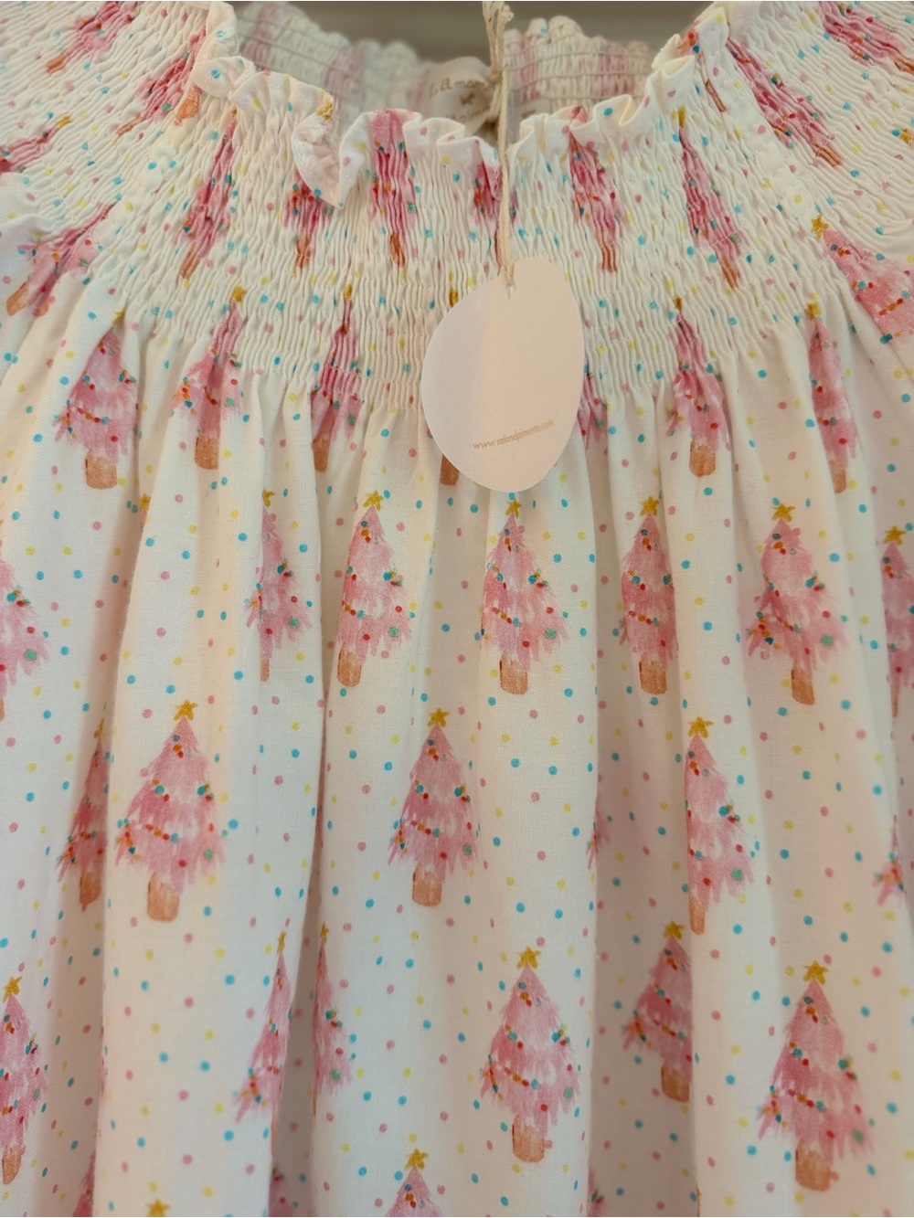 NWT Sal & Pimenta women’s nightgown pink trees size medium - Picture 3 of 5